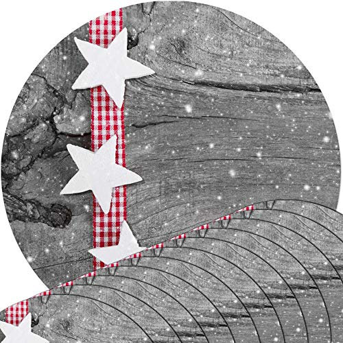 Weihnachts Tischsets 12er als abwaschbare Weihnachten Tischdeko - Platzsets Weihnachtsdeko Sterne als runde Winter Tischuntersetzer - Platzdeckchen als Tischunterlage für Esstisch Wohnzimmer Tisch