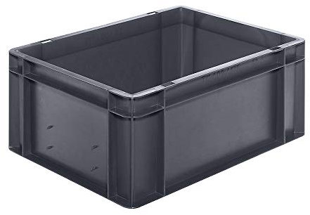LA-KA-PE EURO-Behälter | Stapelkasten | Grau | Polypropylen (PP) | LxBxH 400 x 300 x 175 mm | VE 5 Stk