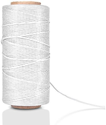 Flexzion 260m Bindfäden, Faden Schnur 1mm für DIY Kunstgewerbe, Dekorationsfaden für Kunsthandwerk, Garten Kordel Bastelschnur Dekokordel zum Basteln Dekorieren für Hobby Gartenarbeit, Weiß