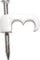 100 x Auline White Twin Cable Clips Suitable for WF65 Sky Cable