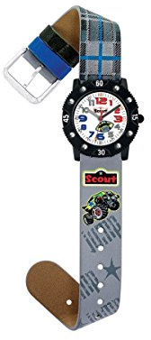 Scout Jungen Analog Quarz Uhr mit Lederimitat Armband 280316008