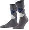 Burlington Herren Socken Edinburgh M SO Wolle gemustert 1 Paar, Grau (Rock-Limelight 3194), 40-46
