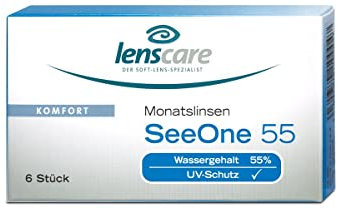 SeeOne 55 Monatslinsen, 1 Stück/BC 8.6 mm/DIA 14.2 mm / +0.50 Dioptrien