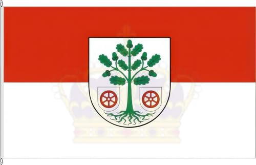 KÖNIGSBANNER Zertifizierte Flagge Fahne Bad Freienwalde (Oder) - MOL 100 x 150cm - Hissflagge doppelt gesäumt mit Karabinerhaken aus deutscher Flaggen-Manufaktur