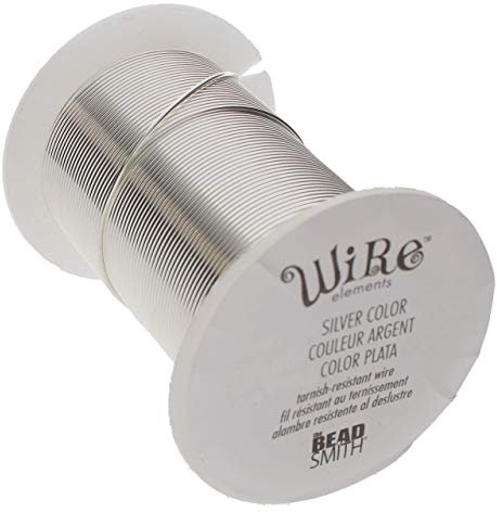 The Beadsmith Tarnish Resistant Craft Wire 20 Gauge, Silver Color by