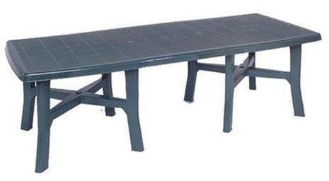 Rechteckiger ausziehbarer Gartentisch, Made in Italy, 160x100x72 cm (geschlossen), Farbe Grün