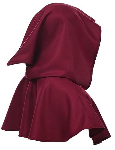 BLESSUME Mönch Gugel Kapuzen Cosplay Kostüm Gugel (Burgund)