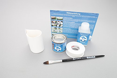Bengar Set: Rutenhalter Lasche + Kleber Kit, zum aufkleben für Schlauchboote (weiß)