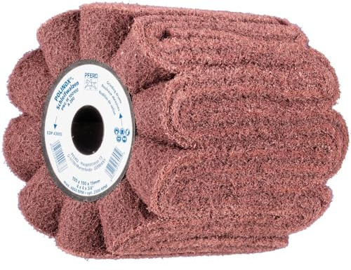 PFERD TOOLS POLINOX Vlies-Schleifwalze PNG-W | Ø 100x100mm Keilnut 19 mm A280 | 44641203 - für Feinschliff und Finish