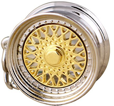 Maycom®, Schlüsselanhänger mit BBS-Reifenfelge, gold, S