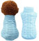 Wiz BBQT Gestrickter Zopf Rollkragenpullover Strickwaren Outwear für Hunde & Katzen (Hellblau, M)