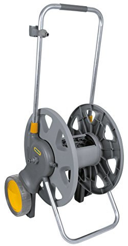 HOZELOCK - Cart Reel Plus 90m without equipment : Max Capacity 90m, Large Wheels, Stable, Storage and Foam on the Handle, Supplied Assembled without Hose, 2 Fittings Included [2448R0000]