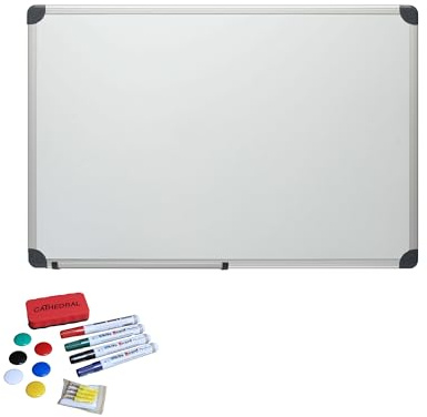 Cathedral Products | 45 x 60cm Magnetic Dry Erase Whiteboard with Aluminium Frame - Can Be Mounted Landscape or Portrait!