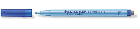 STAEDTLER Folienstift Lumocolor correctable blau 0,6 mm