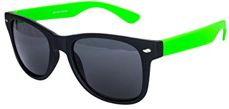 Ciffre EL-Sunprotect® Sonnenbrille Nerdbrille Brille Nerd Matt Gummiert Neon Grün Schwarz UV400
