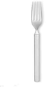 Alessi Dry, 6 Stück Tafelgabel aus Edelstahl Glänzend Poliert mit Mattiertem Griff