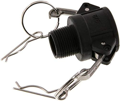 Kamlock-Kupplung (B) R 3/4(AG), Polypropylen Werkstoff:Polypropylen* Gewinde:R 3/4 DN:20 (3/4) mm