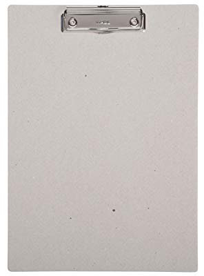 MAUL Schreibplatte MAULcreative aus Karton | Klemmbrett A4 zum Schreiben und Zeichnen | DIN A4 hoch | Inkl. einschiebbarer Aufhängöse | Stabiles Clipboard mit 8 mm Klemmweite | Grau