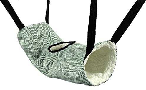 Little Friends Recycled Eco Tunnel Tube Rat Ferret Toy: Green Herringbone
