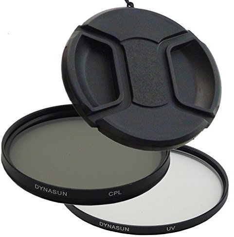 Kit Filtre DynaSun Polarisant Circulaire CPL 52mm C-PL + UV Ultra Violet Objectif 52 mm + Bouchon OB