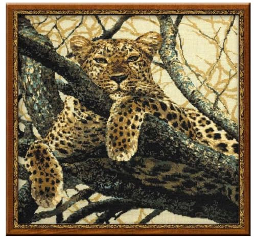 Riolis Leopard Counted Cross Stitch Kit-23.5X23.5 10 Count