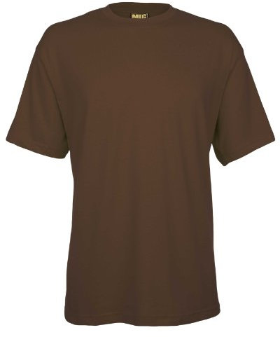 Mens Breathable Premium T Shirts Sizes XS to 4XL by MIG - Work Casual Sports Leisure (4XL / XXXXL, Brown)