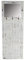 Mendler Garderobe Wandgarderobe mit Spiegel Wandhaken 180x65x7cm, Shabby-Look, Vintage - weiß