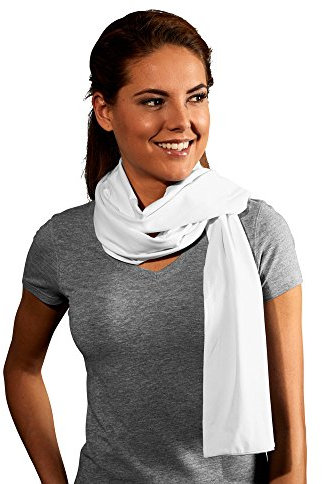 Unisex Schal Damen und Herren, Weiß, One Size