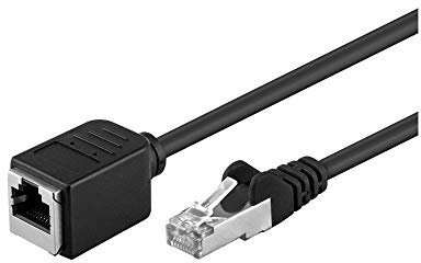 goobay CAT 5e Rallonge F/UTP, Noir, 10m Longueur