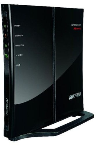 Buffalo AirStation Nfiniti WHR-G300N/U - Wireless router + 4-port switch - EN, Fast EN, 802.11b, 802.11g, 802.11n (draft), 802.11n (draft 2.0)