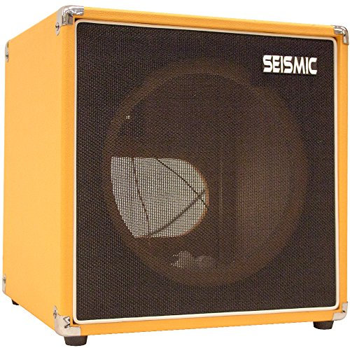 Seismic Audio - 1x12 GUITAR SPEAKER CAB EMPTY - 7 Ply Birch - 12 Cube Cabinet - Orange Tolex, Black Removable Cloth Grill - Front loading Speakerless Cabinet