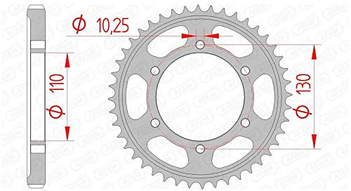 Stahl-Kettenrad AFAM 530-45Z (Schwarz)