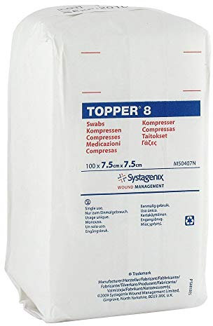 TOPPER 8 Kompr.7,5x7,5 cm unsteril 100 St