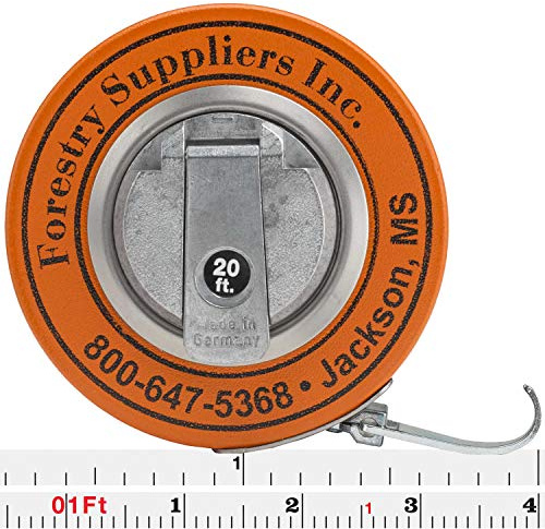 Forestry Suppliers English Diameter Tape - 76 Inch Diameter - 20 Foot Linear - White Enameled with Black Graduations