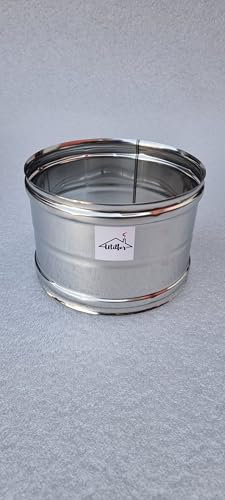 UTILFER Manicotto Doppio Femmina Inox AISI 304 Canna Fumaria 80 MM