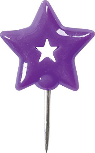 Baier & Schneider Reißnagel (Büro) Pinnwandnadeln Colour Code, 10 mm, violett, Kunststoff transluz