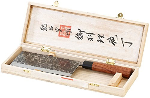 TokioKitchenWare Chinesisches Küchenbeil: Chinesisches Hackmesser, handgefertigt (China Hackmesser, Kochmesser, Wiegemesser)