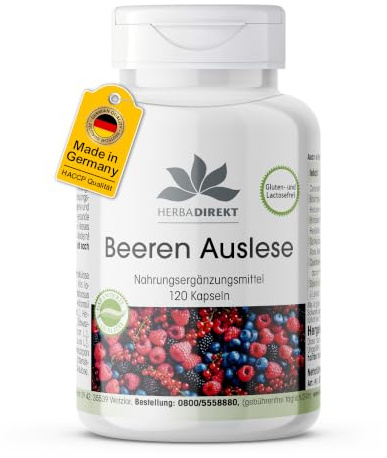 Multivitaminico multiminerale - Frutti di bosco - 120 Capsule - Vegan | HERBADIREKT by Warnke Vitalstoffe - Qualità da farmacia tedesca