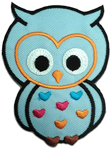 Catch the Patch Eule Tier - (Größe: 6,7 x 9,0 cm) – Aufbügler & Applikationen in verschiedenen Größen – Ideal für Kleidung, Schulranzen, Jeans & Rucksäcke