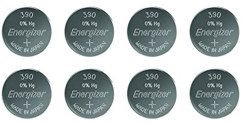 ENERGIZER Lot de 8 Blisters de 1 Pile Oxyde d'argent pour Montre 390/389 SR54 SR1130W