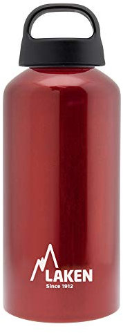 LAKEN Bottiglia in Alluminio Classica 0,60 l, Perfetta per Sport, Palestra e Avventure all'Aria Aperta, Borraccia Riutilizzabile e riciclabile per Montagna, Campeggio, Bicicletta e Scuola