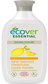 Ecover Liquide Vaisselle, D’origine Naturelle, Savon Liquide Éco-Responsable Doux pour la Peau, Certifié Biologique par Ecocert, Parfum Citron, Bouteille de 500 ml