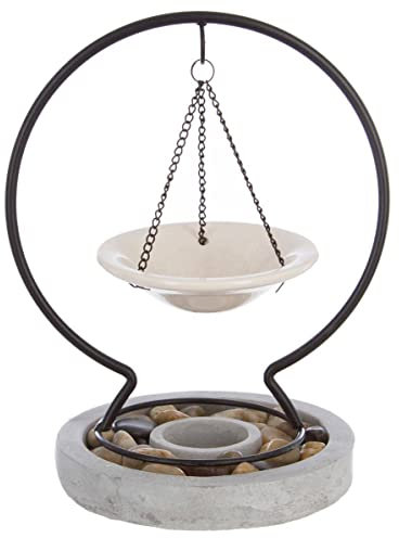 Brûle Parfum Suspendu en Céramique Suspendu avec déco Pierres - Atmosphera