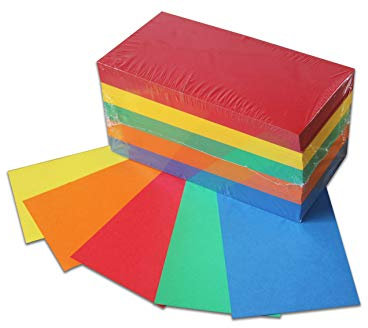 10 x 20 cm, 170 g/m², Pack of 500, Assorted Intense Colours L