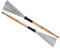 XDrum WTD-1S Wire Tap Drumstick Brushes kurz (Drumstick-Jazzbesen kombination, Besen und Sticks in einem, vielseitig einsetzbar, Gesamtlänge: 37cm, Besenspannweite: 6,5cm)