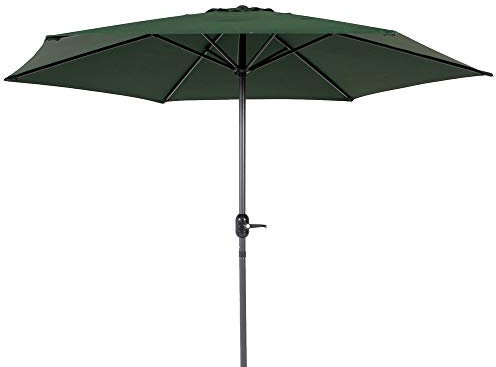 Parasol sombrilla verde de aluminio de 270 cm