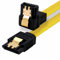 BIGtec 0,15m SATA Kabel S-ATA III Datenkabel Anschlusskabel gelb Winkel HDD SSD 6GBit/s Stecker L-Type/L-Type 90° 15cm vergoldet gerade/gewinkelt serial ATA Verriegelung SATA-3