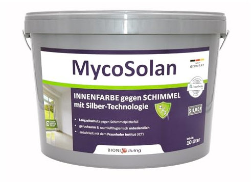 Bioni MycoSolan Innenfarbe gegen Schimmel mit Silber-System-Technologie (10 Liter)