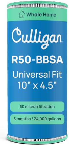 Culligan R50-BBSA Whole House Water Filter Replacememt - Premium 50 Micron 10”x4.5” Long Lasting Water Filter Cartridge Compatible with Many other Home Water Filtration Systems