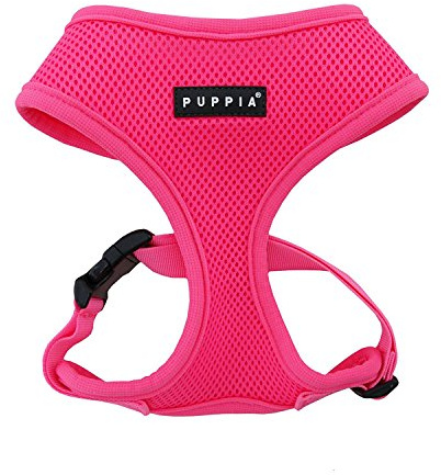 Puppia Hundegeschirr in Neonfarben - Hochwertig und Komfortabel - Auch als Welpengeschirr verwendbar, Pink, S, PAPA-AC1325-PK-S
